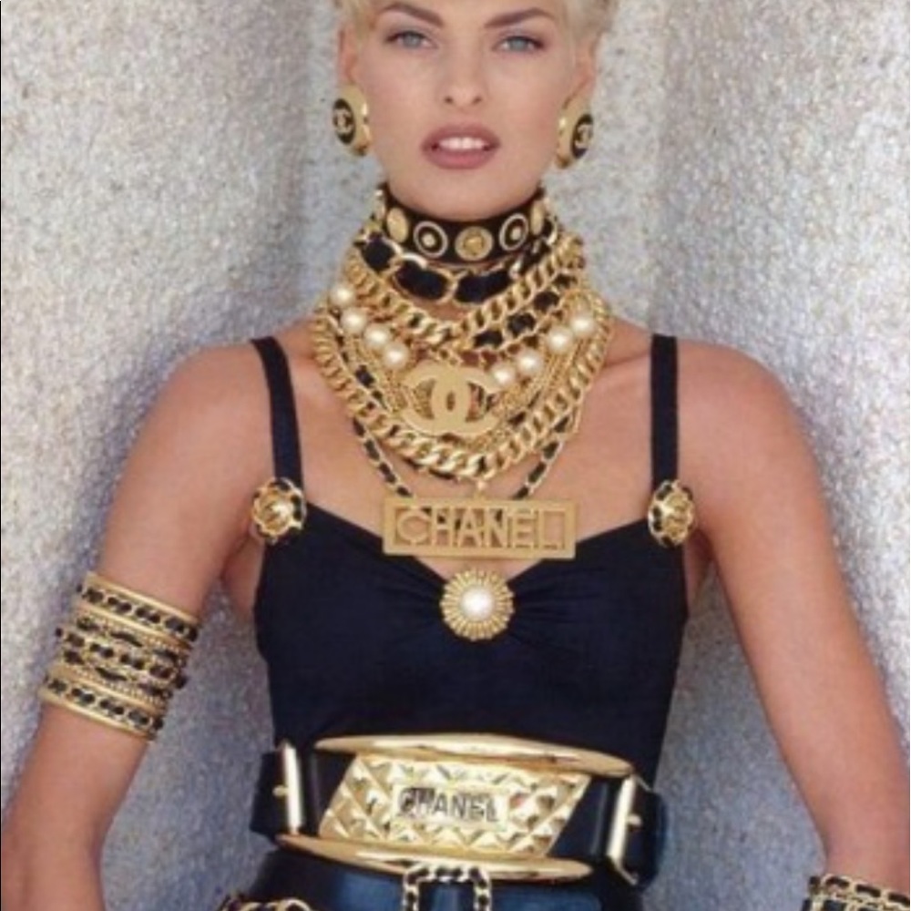 Authentic Vintage Chanel Necklace with Beryls